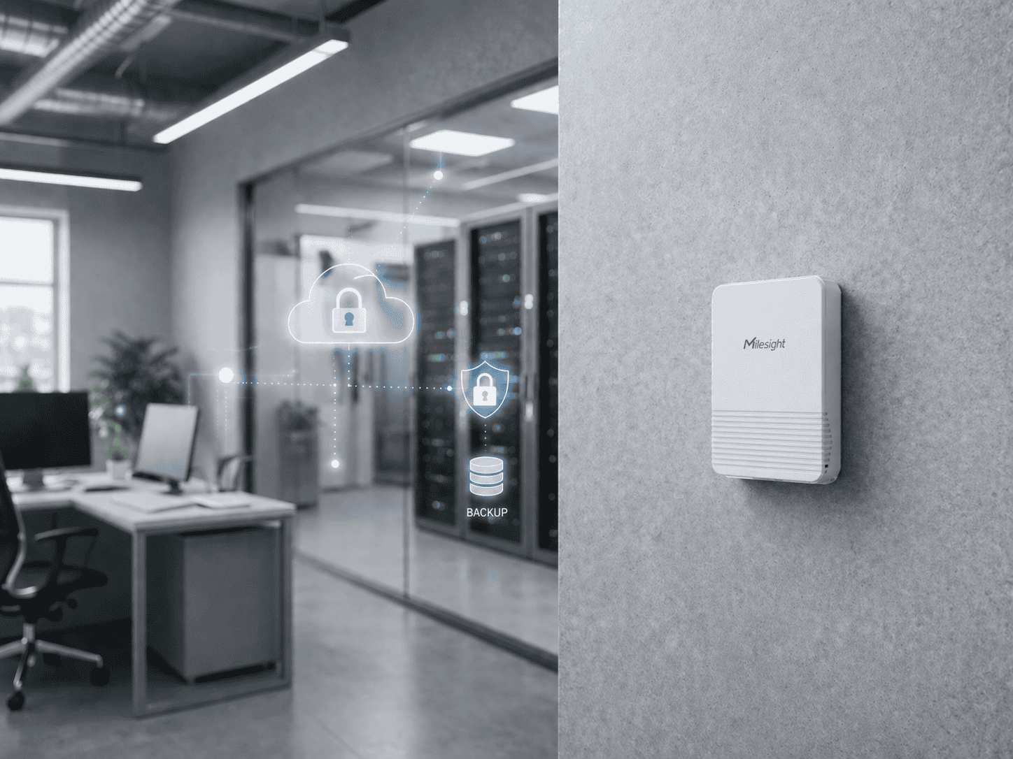 A hőmérséklet- és páratartalom-érzékelői által mért adatok hosszú távon rögzülnek, biztonságosan visszakereshetők, és támogatják az ellenőrizhető, dokumentált környezetfelügyeletet.